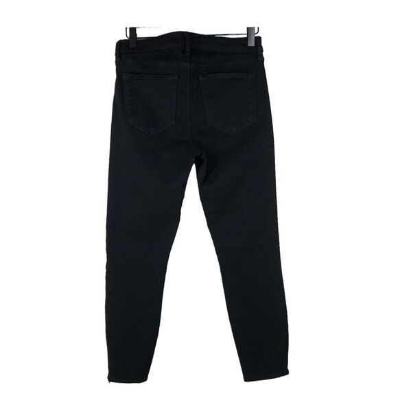 L’AGENCE Emmanuelle Black Cropped Skinny Jeans Ankle Zipper 28 - Picture 5 of 8